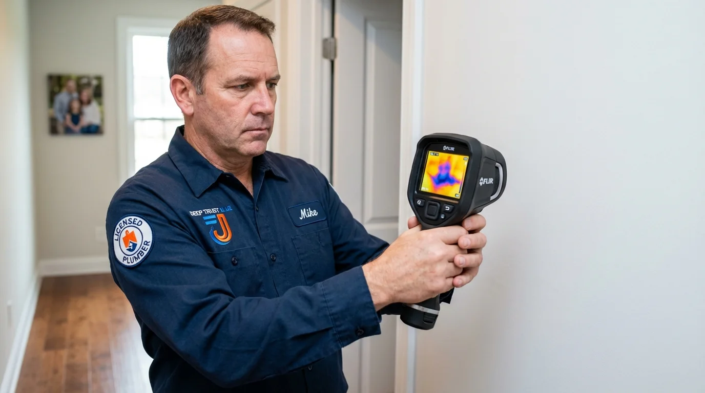 Thermal imaging leak detection by Johns Plumbing LLC in Montevideo